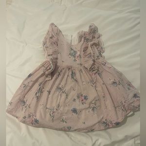 Catherine Malandrino mini 3T Dusty Rose girls dress Swiss dot